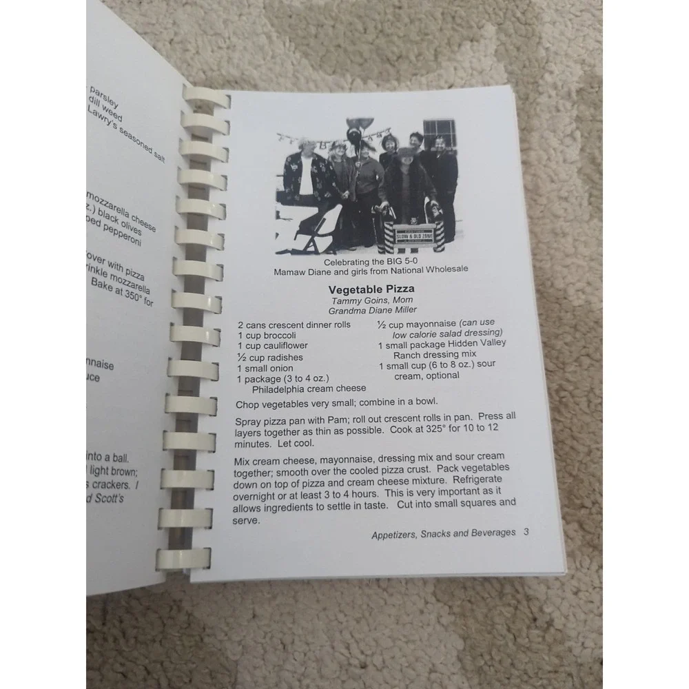 Collection Of Recipes Jessica Goins Lexington, NC Spiral Cookbook 2006‎